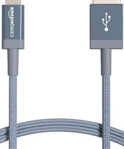 Amazon Basics USB-A to Lightning Charger Cable, Nylon Braided Cord, MFi Certified Charger for Apple iPhone 14 13 12 11 X Xs Pro, Pro Max, Plus, iPad, 3 Foot, Dark Gray