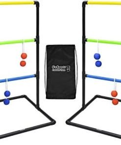 GoSports Ladder Toss Indoor & Outdoor Game Set with 6 Soft Rubber Bolo Balls and Travel Carrying Case - Choose Pro or Classic