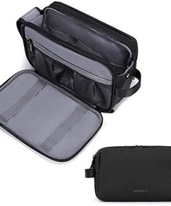 BAGSMART Toiletry Bag for Men, Travel Toiletry Organizer Dopp Kit Water-resistant Shaving Bag for Toiletries Accessories, Black