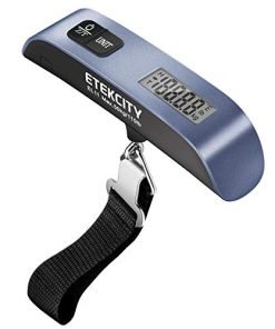 Etekcity Luggage Scale, Digital Weight Scales for Travel Accessories Essentials Suitcases,110 Pounds, Battery Included,Blue