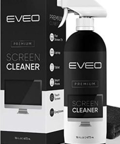 Screen Cleaner Spray (16oz) - Large Screen Cleaner Bottle - TV Screen Cleaner, Computer Screen Cleaner, for Laptop, Phone, Ipad - Computer Cleaning kit Electronic Cleaner - Microfiber Cloth Wipes