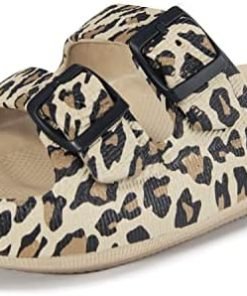 Weweya Sandals for Women and Men - Pillow Slippers - Double Buckle Adjustable Slides - EVA Flat Sandals