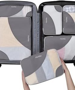 OlarHike 6 Set Packing Cubes for Travel, 4 Various Sizes(Large,Medium,Small,Slim), Luggage Organizer Bags for Travel Accessories Travel Essentials, Travel Cubes for Carry on Suitcases
