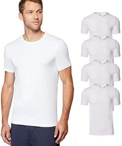 32 Degrees Mens 4 Pack Cool Crewneck T-Shirt | Anti-Odor | Quick Drying | 4-Way Stretch