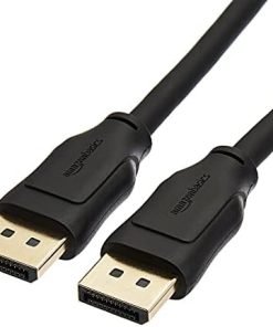 Amazon Basics DisplayPort 1.4 Cable, 32.4Gbps High-Speed, 8K@60Hz, 4K@120Hz, Dynamic HDR and 3D, Gold-Plated Plugs, 6 Foot, Black