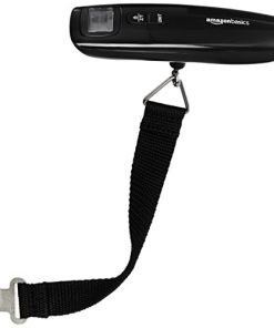 Amazon Basics Portable Digital Luggage Weight Scale, One Size, Black