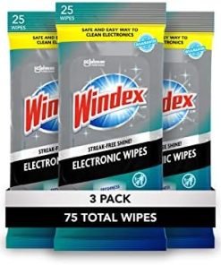 Windex Electronics Screen Wipes for Computers, Phones, Televisions and More, 25 count - Pack of 3 (75 Total Wipes)