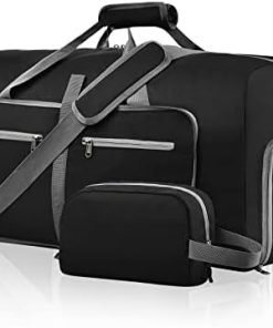 Felipe Varela 65L Duffle Bag with Shoes Compartment and Adjustable Strap,Foldable Travel Duffel Bags for Men Women,Waterproof Duffel Bags