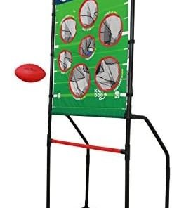 JOOLA Sport Squad Endzone Challenge 2 in 1 Football Toss and Flying Disc Toss - Backyard and Lawn Game for Indoor and Outdoor Use -Practice your Throwing Skills with this Football Target Carnival Game