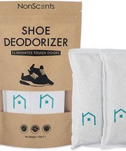 NonScents Shoe Deodorizer (2-Pack) - Odor Eliminator, Freshener for Sneakers, Gym Bags, and Lockers