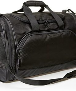 Amazon Basics Medium Lightweight Durable Sports Duffel Gym and Overnight Travel Bag - Black