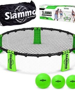 GoSports Slammo Game Set (Includes 3 Balls, Carrying Case and Rules) - Outdoor Lawn, Beach & Tailgating Roundnet Game for Kids, Teens & Adults