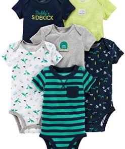 Simple Joys by Carter's Baby Boys' Short-Sleeve Bodysuit, Pack of 6