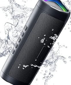 Bluetooth Speaker, IPX5 Waterproof Speaker with HD Sound, Up to 24H Playtime, TWS Pairing, BT5.3, Portable Wireless Speakers for Home/Party/Outdoor/Beach, Electronic Gadgets, Birthday Gift (Black)